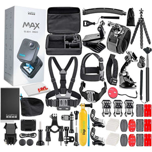 GoPro MAX 360 2025 Waterproof Action Camera -With 50 Piece Accessory Kit GoPro