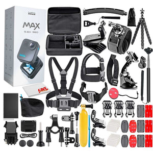 GoPro MAX 360 2025 Waterproof Action Camera With 50 Piece Accessory Kit GoPro