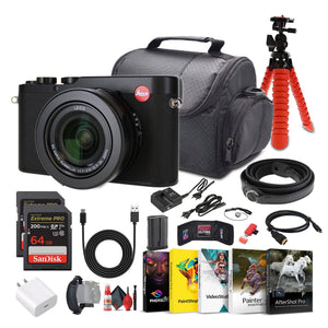 Leica D-Lux 8 Compact Digital Camera, 17MP 4/3" CMOS Sensor + 64GB Memory Card + More Leica