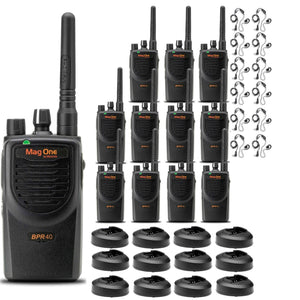 12 x Motorola BPR40 Mag One Series 4W 8-Channel UHF Two-Way Radio - Bundle Motorola Solutions