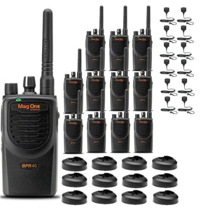 12 x Motorola BPR40 Mag One Series 4W 8-Channel UHF Two-Way Radio - Bundle Motorola Solutions