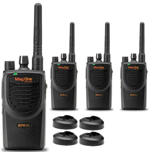 4 x Motorola BPR40 Mag One Series 4W 8-Channel UHF Two-Way Radio - Bundle Motorola Solutions