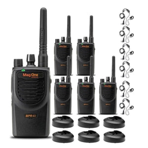 6 x Motorola BPR40 Mag One Series 4W 8-Channel UHF Two-Way Radio - Bundle Motorola Solutions