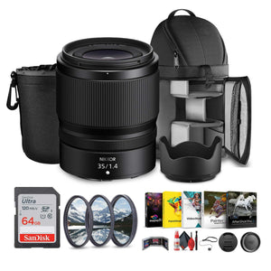 Nikon NIKKOR Z 35mm f/1.4 Lens Nikon Z + Sling Backpack + Photography Software + More Nikon