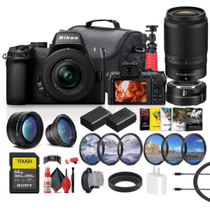 Nikon Z50 II Mirrorless Camera with Nikon Z DX 16-50mm & 50-250mm Lenses + More