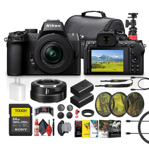 Nikon Z50 II Compact Mirrorless Camera with Nikon NIKKOR Z DX 16-50mm VR Lens + More Nikon