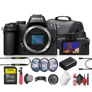 Nikon Z50 II Compact LightWeight Mirrorless Digital Camera + 64GB Memory Card + More