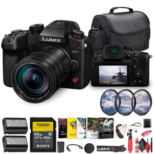 Panasonic Lumix GH7 Mirrorless Micro Four Thirds Camera with 12-60mm f/2.8-4 Lens Bundle Panasonic
