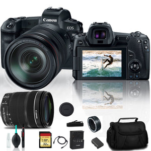 Canon EOS R Mirrorless Digital Camera 3075C012 with 24-105mm Lens With Canon EF Mount Adapter, 32GB Memory Card + More - Reconditioned Canon