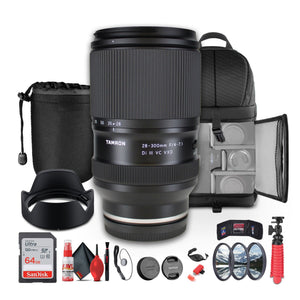 Tamron 28-300mm f/4-7.1 Di III VC VXD Lightweight Lens For Mirrorless Camera - Bundle Tamron