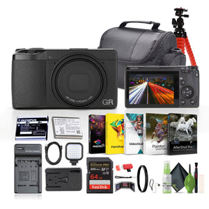Ricoh GR III HDF Compact Portable Digital Camera + 64GB Memory Card + More Ricoh