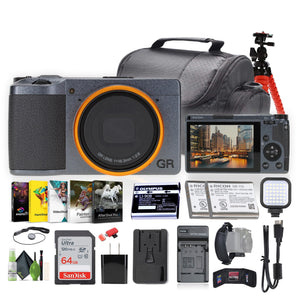 Ricoh GR III Street Edition Compact Portable Digital Camera + 64GB Memory Card + More Ricoh