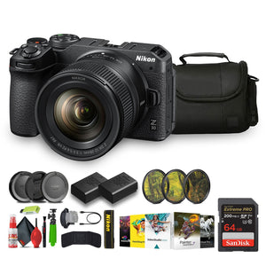 Nikon Z30 Lightweight Mirrorless Camera with 12-28mm Zoom Lens 1781 Bundle - Reconditioned Nikon
