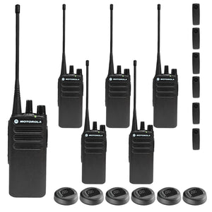 Motorola CP100D Analog UHF Portable Non-Display Two Way Radio, 16 Channel, 4 Watt - 6 Pack Bundle Motorola Solutions