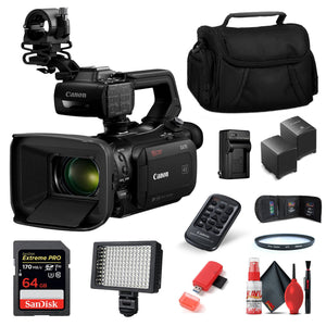 Canon XA70 Camcorder + Video Light, 64GB Memory Card, & additional accessories - Used Canon