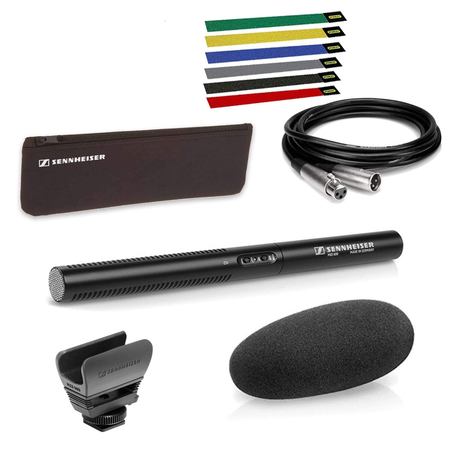 Sennheiser MKE 600 Camcorder Shotgun Microphone with Carrying Case, Sh