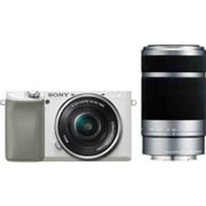 Sony Alpha a6100 24.2MP Mirrorless Camera - White with 16-50mm and 55-210mm Lens