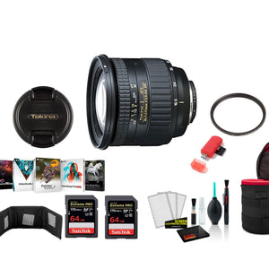 Tokina 16.5-135mm f/3.5-5.6 AT-X DX AF Lens for Nikon with 2x 64 Memory Cards and More Tokina
