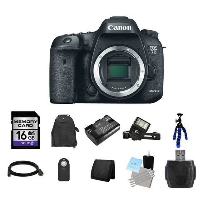 Canon EOS 7D Mark II DSLR Camera 16GB Card Bundle