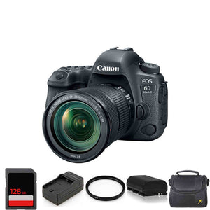 Canon EOS 6D Mark II DSLR Camera with 24-105mm + 2 Batteries, 128GB & More Canon