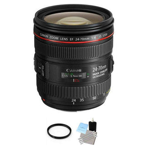 Canon EF 24-70mm F/4.0 USM L IS Lens + UV Filter & Cleaning Kit Canon
