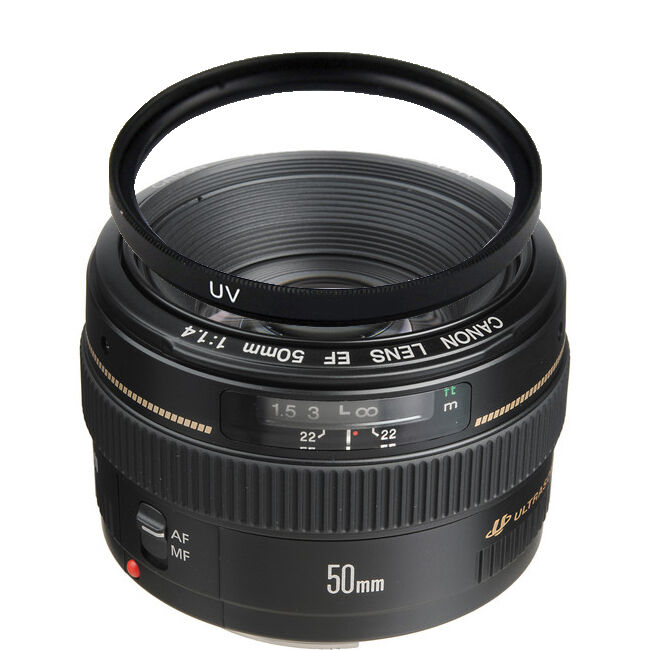 Canon EF 50mm f/1.4 USM Autofocus Lens w/58mm UV Filter Bundle – 6ave  Electronics