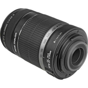 Canon EF-S 55-250mm f/4-5.6 IS II Lens + UV Kit + Lens Cleaning Kit