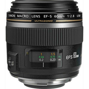 Canon EF-S 60 mm F/2.8 USM Lens + UV Kit & Cleaning Kit