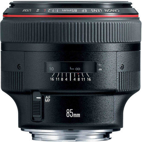 Canon EF 85mm f/1.2L II USM Lens w/UV Filter & Lens Cap Keeper Bundle