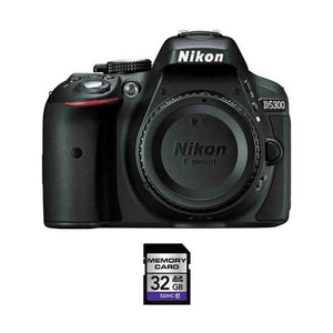 Nikon D5300 DSLR Camera - Black + 32GB SDHC Card Nikon