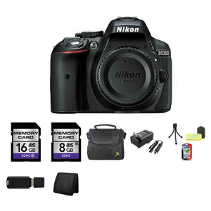 Nikon D5300 Digital SLR Camera Body - Black 24GB Package Nikon