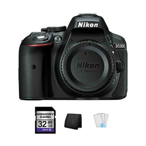 Nikon D5300 DSLR Camera - Black + 32GB, Memory Card Wallet & Screen Protectors Nikon
