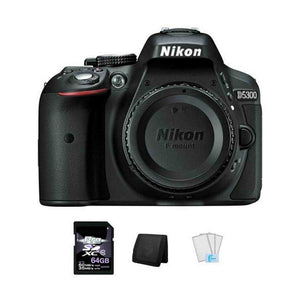 Nikon D5300 DSLR Camera - Black + 64GB, Memory Card Wallet & Screen Protectors Nikon