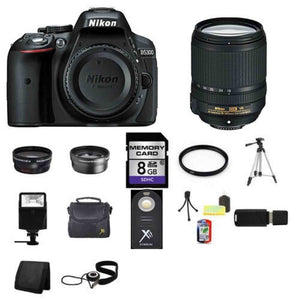 Nikon D5300 DSLR Camera - Black w/18-140mm Lens 8GB Full Kit Nikon