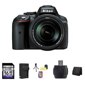 Nikon D5300 DSLR Camera - Black w/18-140mm Lens 16GB Package Nikon