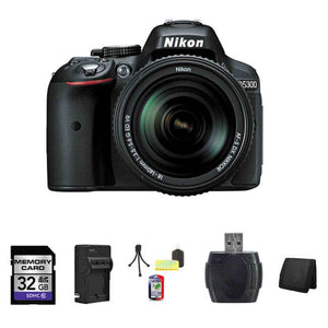 Nikon D5300 DSLR Camera - Black w/18-140mm Lens 32GB Package Nikon