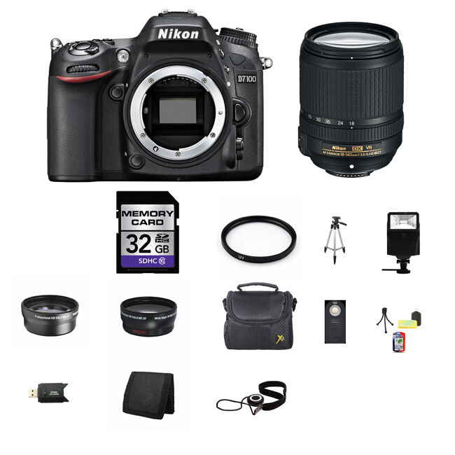 Nikon D7100 SLR Digital Camera w/18-140mm Lens 32GB Best Value Kit