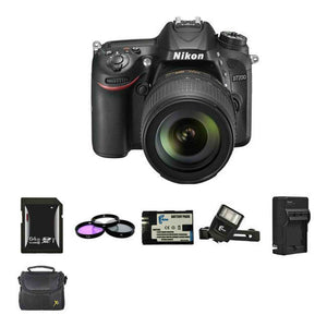 Nikon D7200 DSLR Camera w/18-105mm Lens + 2 Batteries, 64GB, Flash Bundle Nikon