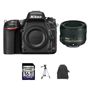Nikon D750 DSLR Camera w/50mm Lens 16GB Bundle