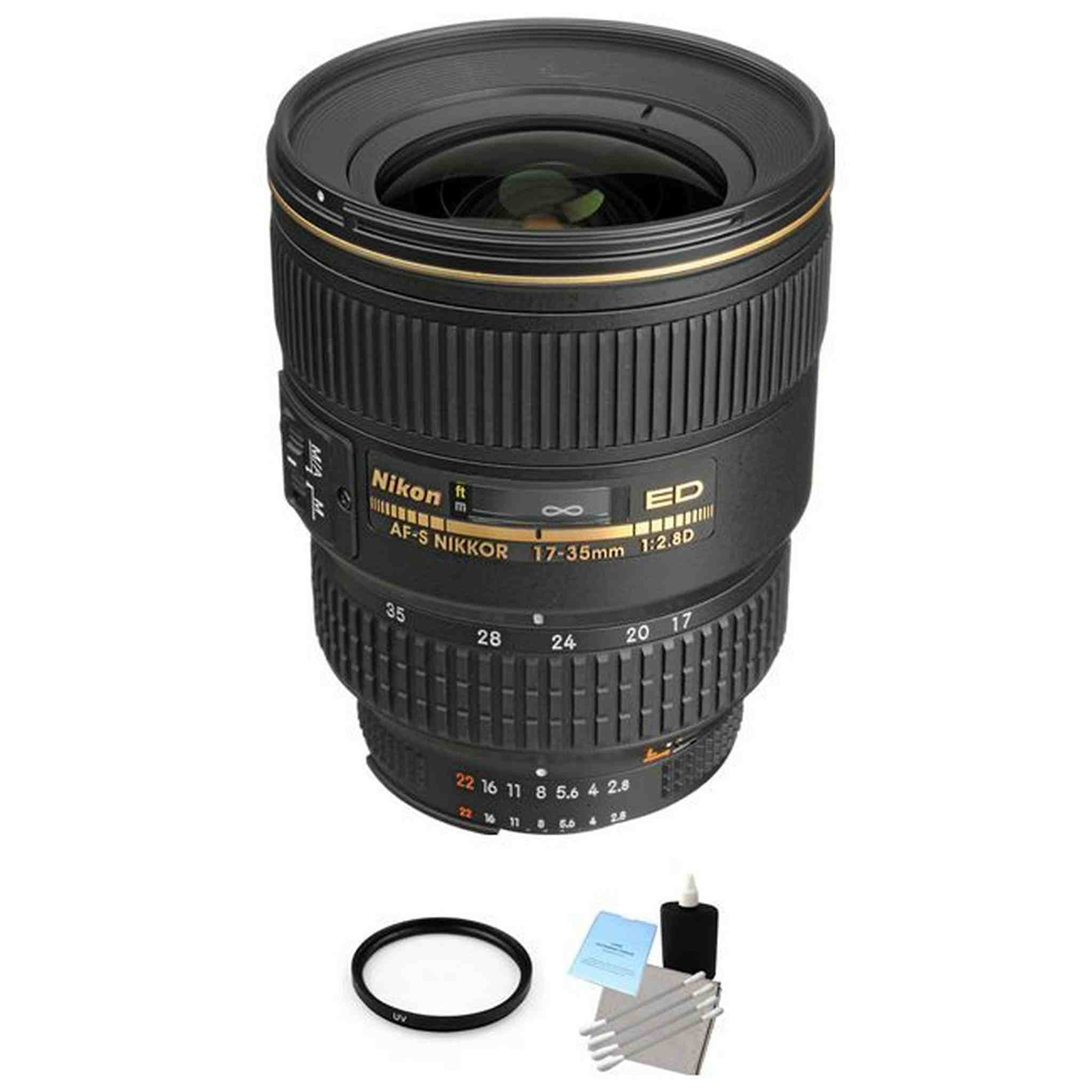 Nikon Zoom-Nikkor 17-35mm F/2.8 AF-S D IF ED Lens + UV Filter & Cleaning Kit Nikon