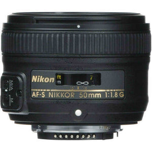 Nikon AF-S NIKKOR 50mm f/1.8G Lens + UV Filter & Cap Keeper Bundle
