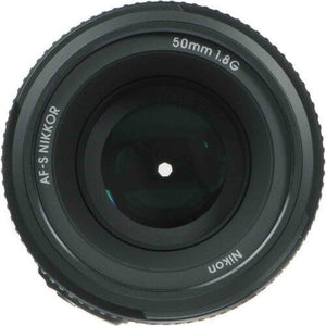 Nikon AF-S NIKKOR 50mm f/1.8G Lens + UV Filter & Cap Keeper Bundle