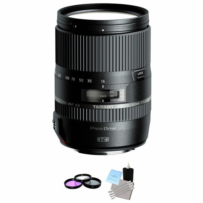 Tamron 16-300mm f/3.5-6.3 Di II VC PZD Lens for Nikon + UV Kit & Cleaning Kit