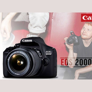 Canon EOS 2000D / Rebel T7 DSLR Camera + 18-55mm Lens, 58mm Filters Bundle Canon