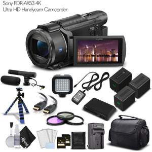 Sony FDR-AX53 4K Ultra HD Handycam Camcorder. - Professional Bundle Sony