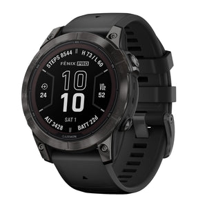 Garmin fēnix 7 Pro Sapphire Solar, Multisport GPS Smartwatch, Built-in Flashlight, Solar Charging Capability, Black Garmin