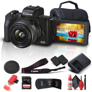 Canon EOS M50 Mark II Mirrorless Digital Camera W/ 15-45mm Lens - Bundle - Reconditioned Canon
