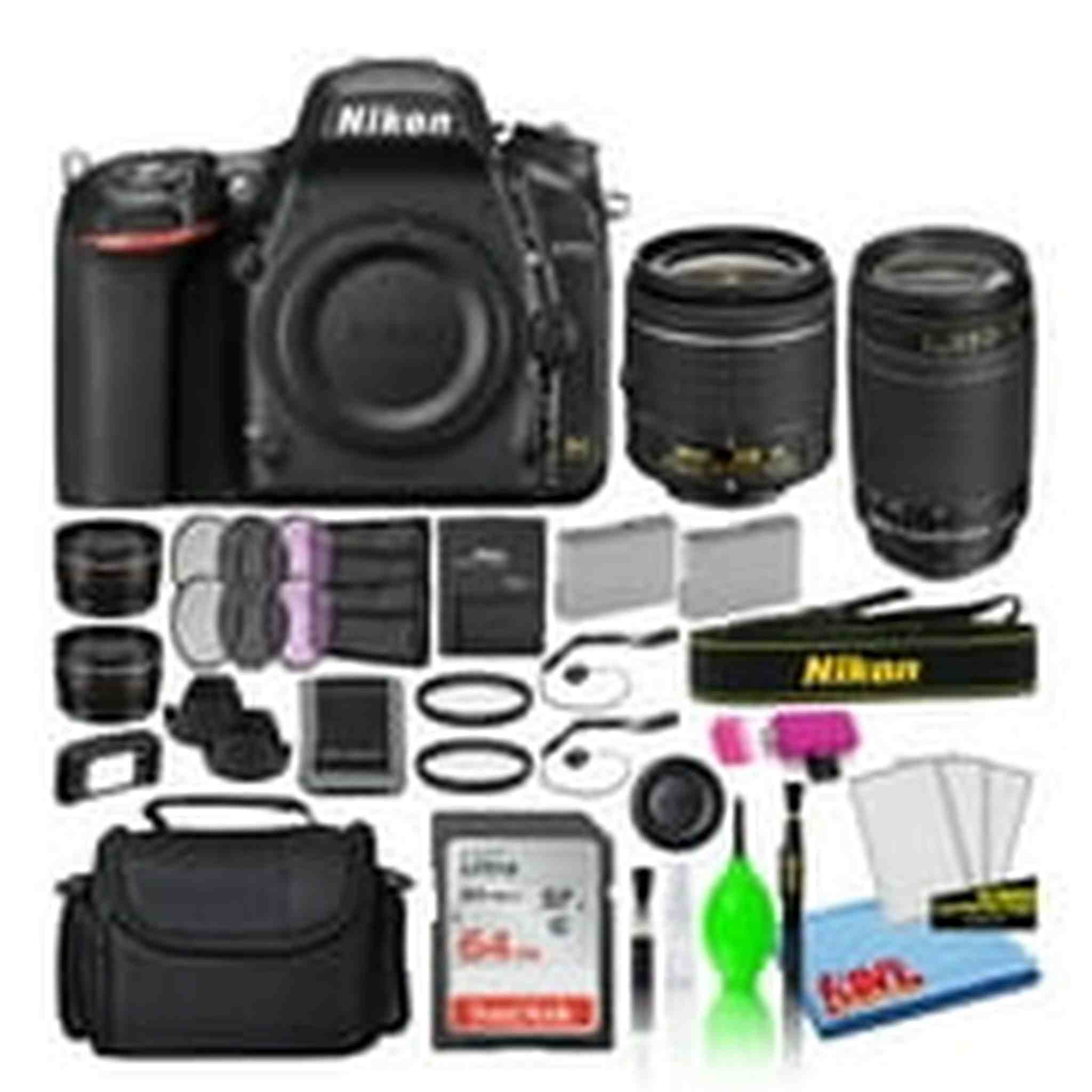 Nikon D750 Digital Camera with Dual Lenses 1543 + 64GB SD Card + Bag Intl Nikon