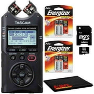 Tascam DR-40X 4-Channel 4-Track Audio Recorder + AA Batteries + 32GB SD + More Tascam