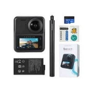 KanDao QooCam 3 360 Action Camera, 5.7K 62MP 360 Sports Camera, Dual 1/1.55" Sensors Larger Aperture Camera, 60fps Flawless Video Camera, Outdoor Stabilization Waterproof Night Shot, Travel Combo KanDao